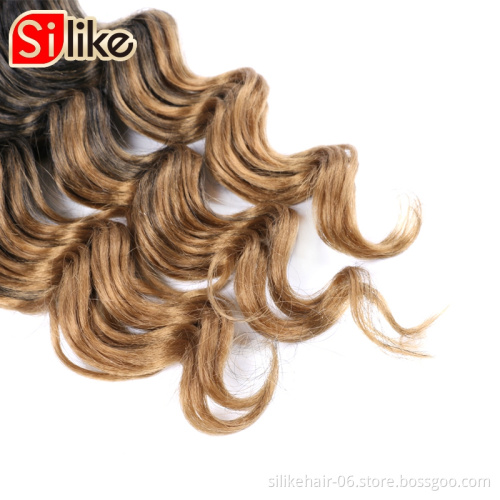 crochet braiding synthetic hair expression bulk Afro kinky  Crochet hair loose deep wave bundles wave Deep water Wave